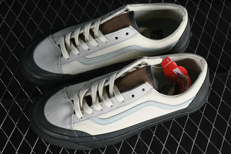 All categories Vans Vans series Vans Low Vans low top Vans Old Skool Reissue 136 color matching gray blue and white retro casual vulcanized sneakers VN000CRPGRN
